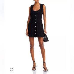 Frame Denim Black Button-Down Dress